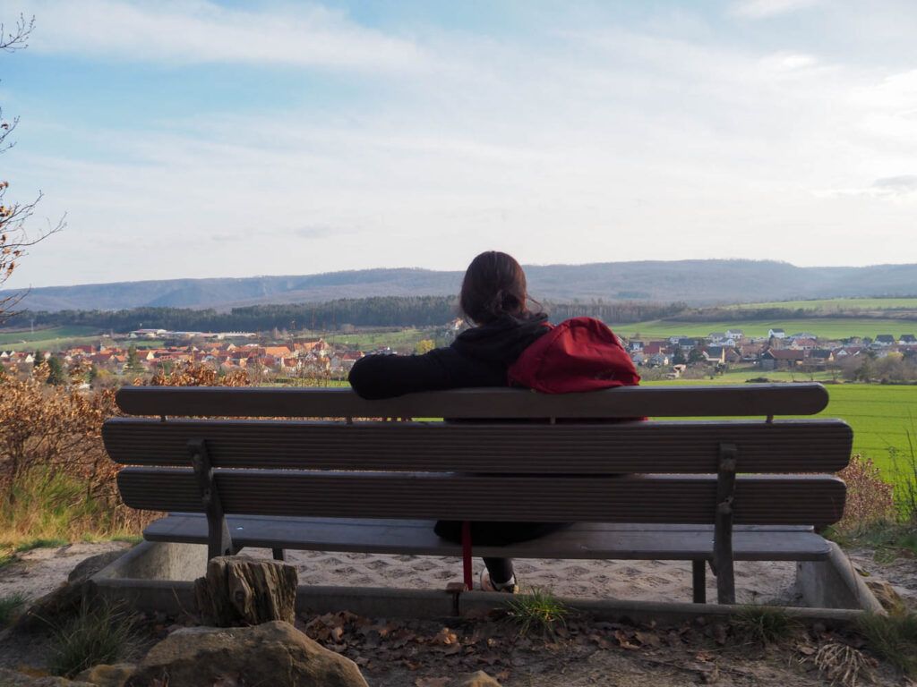 Die Aussicht auf der Wanderung genießen